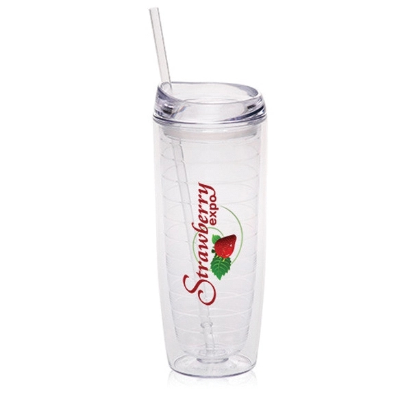 Clear color option for 20 Oz. Tall Double Wall Orbit Acrylic Tumblers