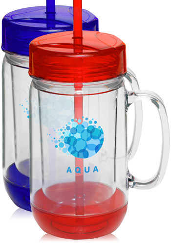 Photo of 26 Oz. Accent Color Mason Jar Mugs