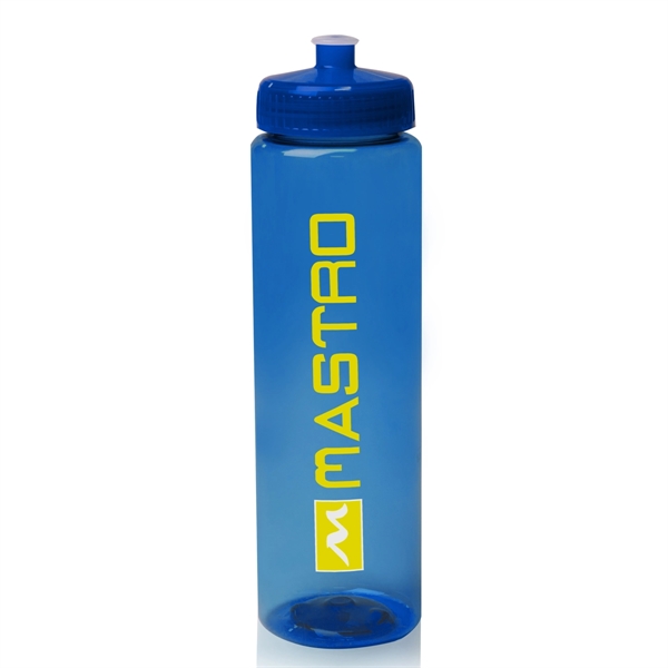 Trans Blue color option for 32 Oz. Poly Clear Plastic Water Bottles