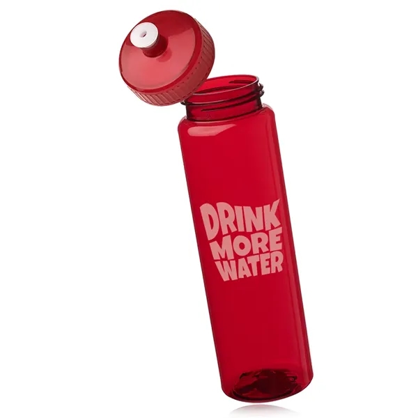 Trans Red color option for 32 Oz. Poly Clear Plastic Water Bottles