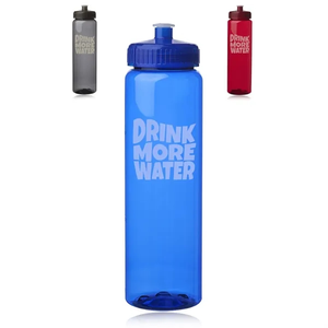 Photo of 32 Oz. Poly Clear Plastic Water Bottles