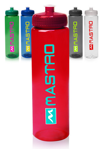 Photo of 32 Oz. Poly Clear Plastic Water Bottles