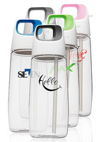 27 Oz. Accent Cube Water Bottles With Straw