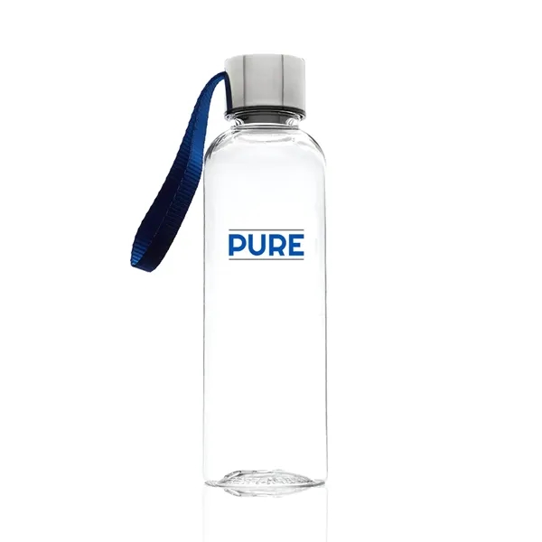 Clear-Blue color option for 17 Oz. Genie Plastic Water Bottle With Strap