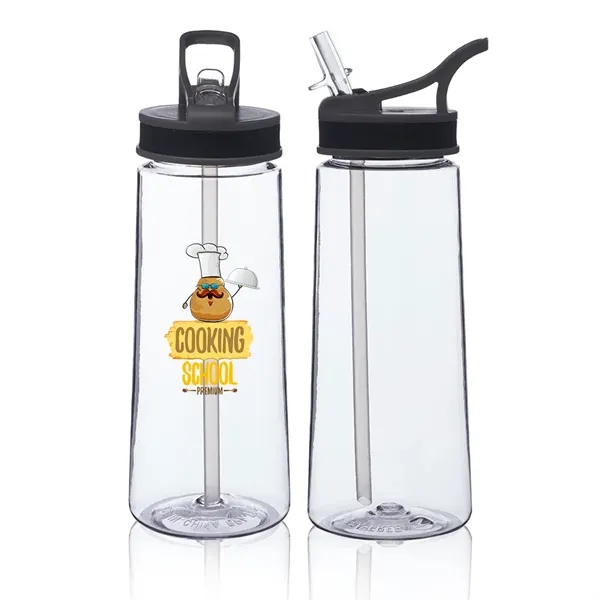 Clear color option for 22 Oz. Sports Water Bottles With Straw
