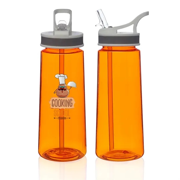 Orange color option for 22 Oz. Sports Water Bottles With Straw