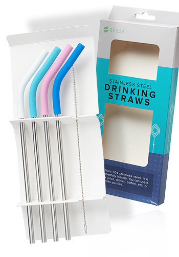 Photo of 4 Piece Straw Pack With Brush