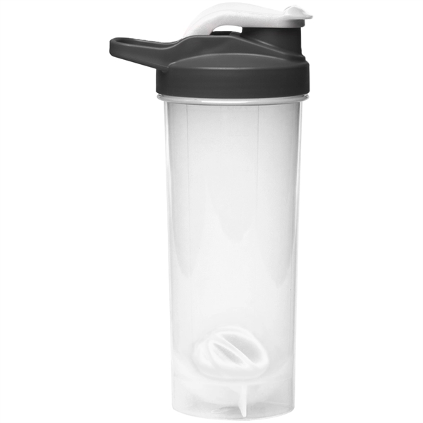 White color option for 24 Oz. Plastic Shaker Bottles With Mixer