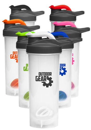 Photo of 24 Oz. Plastic Shaker Bottles With Mixer