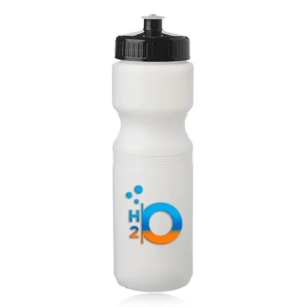 Frosted color option for 28 Oz. Push Cap Plastic Water Bottles