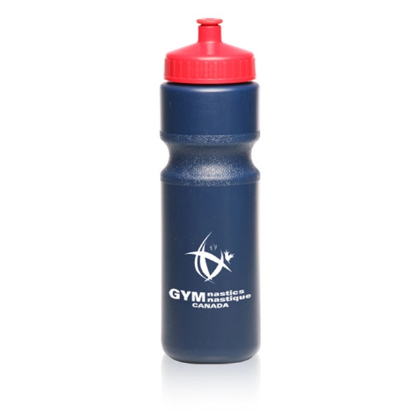 Navy Blue color option for 28 Oz. Push Cap Plastic Water Bottles