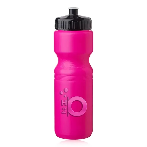 Neon Pink color option for 28 Oz. Push Cap Plastic Water Bottles