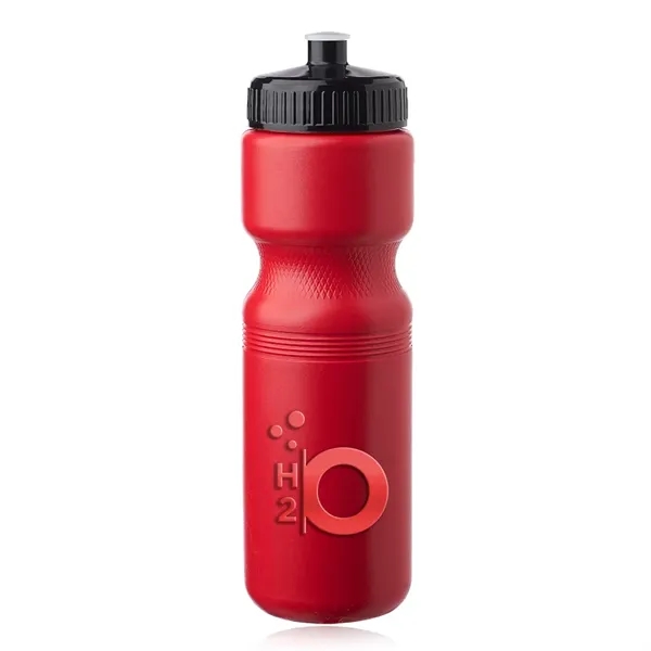Red color option for 28 Oz. Push Cap Plastic Water Bottles