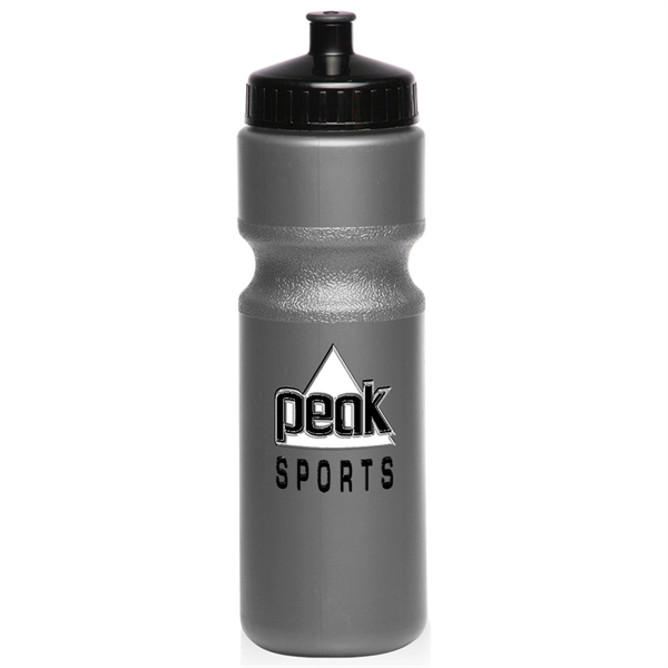 Silver color option for 28 Oz. Push Cap Plastic Water Bottles