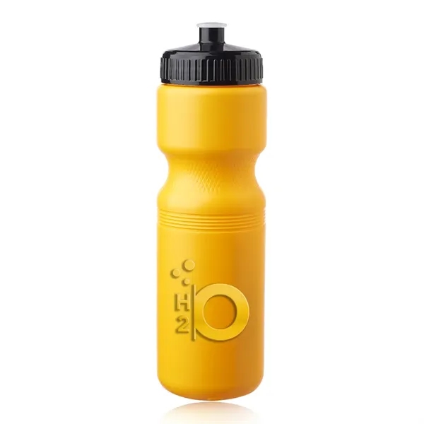Yellow color option for 28 Oz. Push Cap Plastic Water Bottles