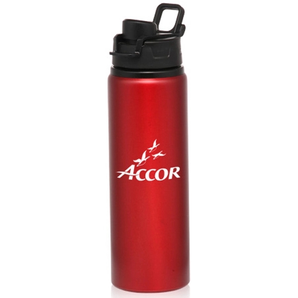 Red color option for 25 Oz. Aluminum Water Bottles With Snap Lid