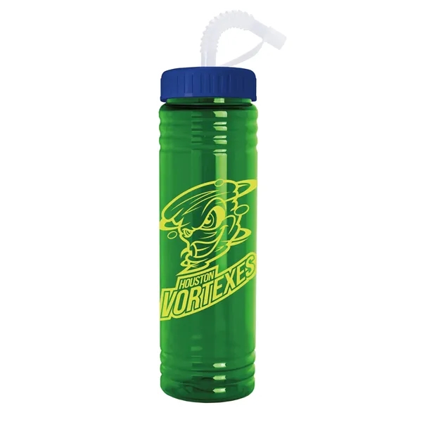 Translucent Green color option for Slim Fit Water Bottle With Straw Lid   24 Oz.
