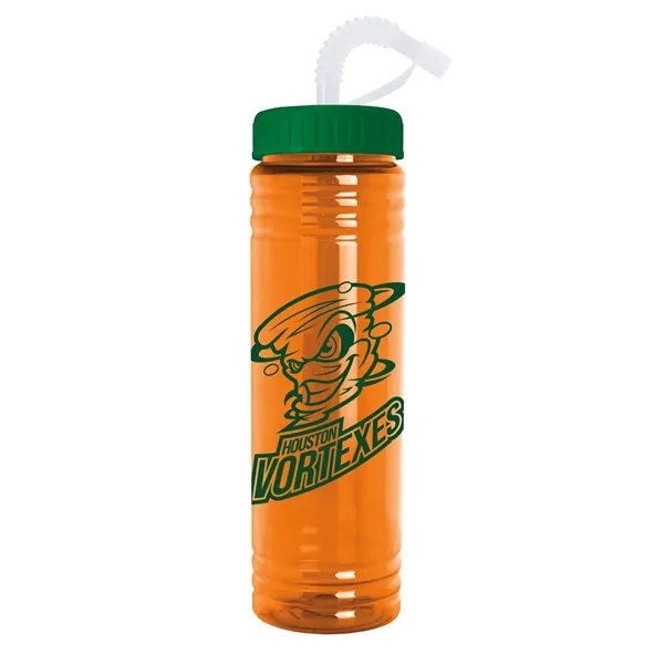 Translucent Orange color option for Slim Fit Water Bottle With Straw Lid   24 Oz.