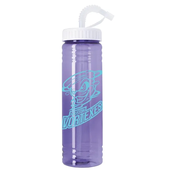 Translucent Violet color option for Slim Fit Water Bottle With Straw Lid   24 Oz.