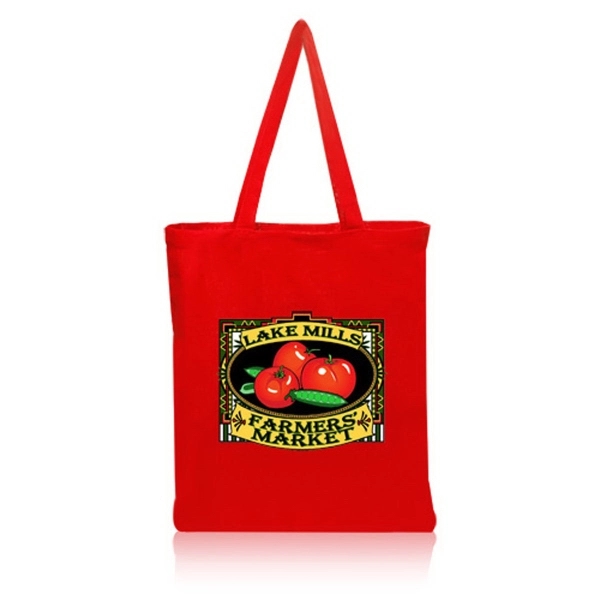Red color option for 4oz Color Cotton Canvas Tote Bags