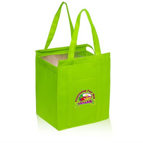 Lime Green color option for Non Woven Insulated Tote Bags