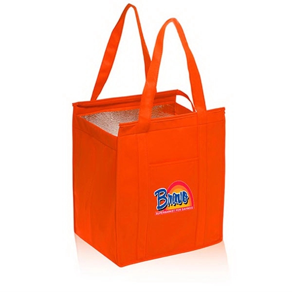 Orange color option for Non Woven Insulated Tote Bags