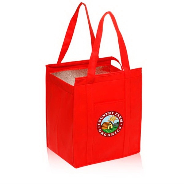 Red color option for Non Woven Insulated Tote Bags