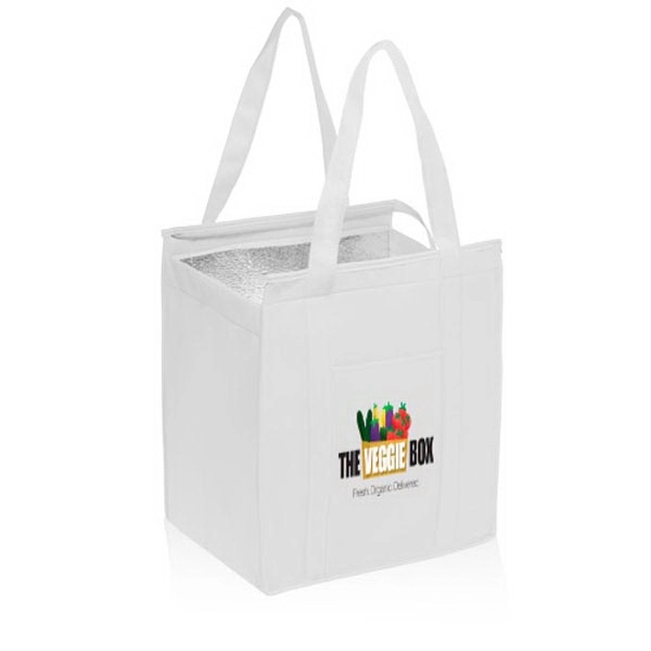 White color option for Non Woven Insulated Tote Bags
