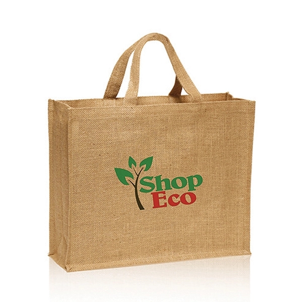 Natural color option for Large Jute Tote Bag