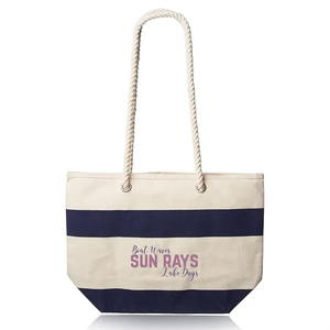 Photo of Striped Canvas Tote Bags With Rope Handles