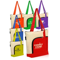 Zipper Polyester Tote Bags