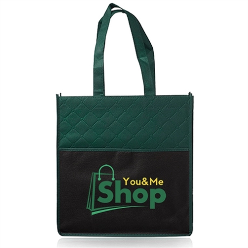 Main photo of Reusable Quilted Pocket Grocery Tote Bags