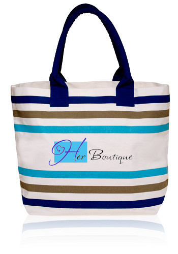 Photo of 20 W X 14 H Inch Stripe Seaside Tote Bags