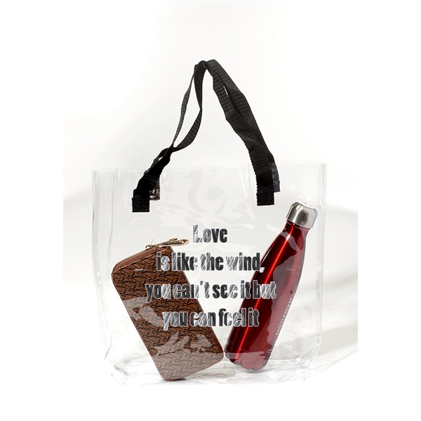 Clear color option for Savanna Clear Plastic Tote Bags