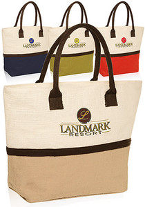 Photo of Two Tone Jute Beach Tote Bags