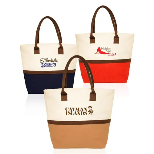 Main photo of Two Tone Jute Beach Tote Bags