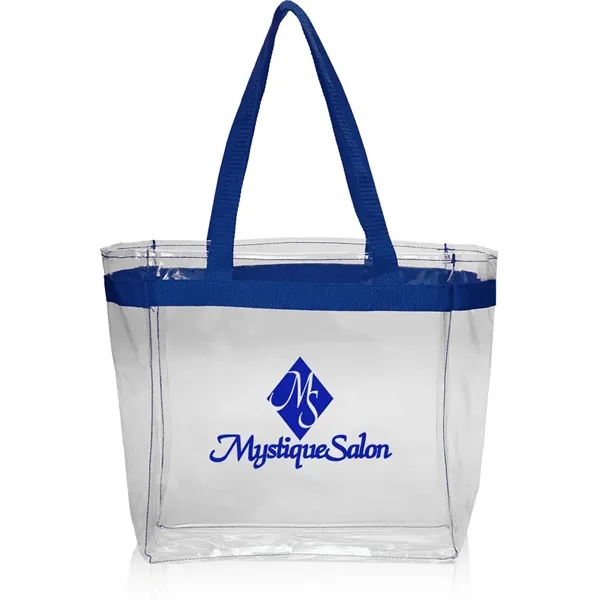 Clear color option for Color Handles Clear Plastic Tote Bags
