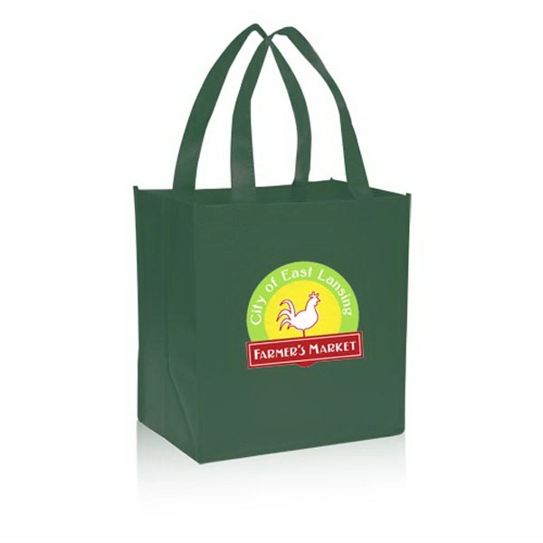 Forest Green color option for Value Non Woven Grocery Tote Bags