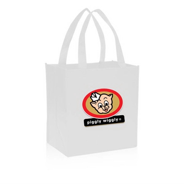 White color option for Value Non Woven Grocery Tote Bags