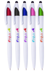 Photo of Isla White Twist Barrel Stylus Pens