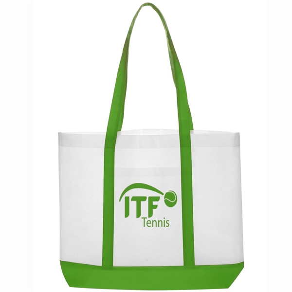 Green color option for Trim Color Non Woven Tote Bags
