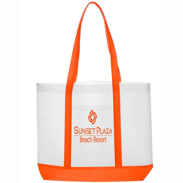 Orange color option for Trim Color Non Woven Tote Bags