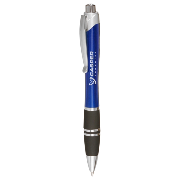Blue color option for Silver Accent Grip Plastic Pens