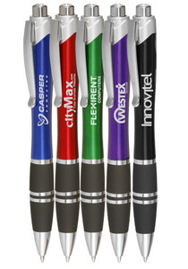 Photo of Silver Accent Grip Plastic Pens