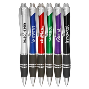 Photo of Silver Accent Grip Plastic Pens