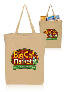 Photo of 14 W X 16 H Inch Gusseted Cotton Tote Bags