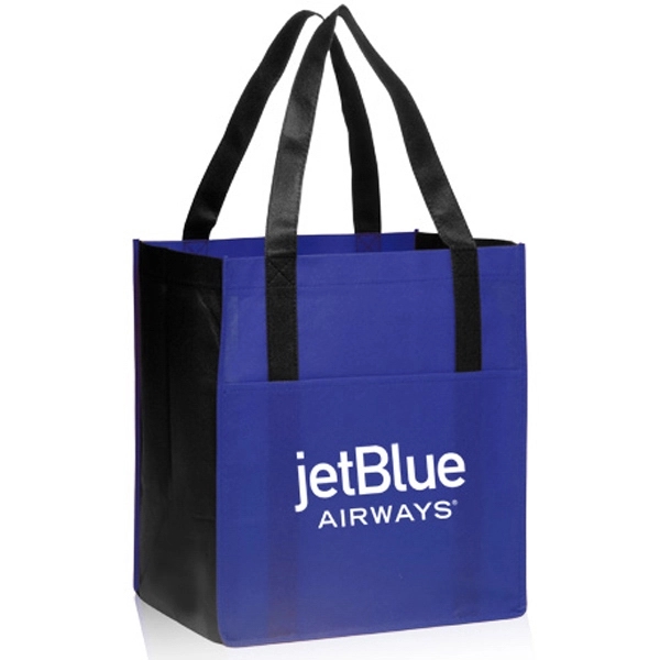 Blue color option for Non Woven Shoppers Pocket Tote Bags