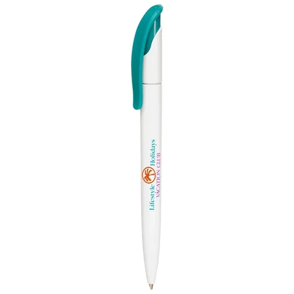 Teal color option for Full Color White Plastic Pens
