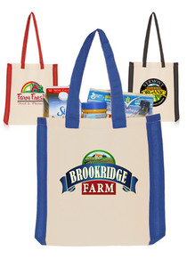Photo of Side Stripes Cotton Tote Bags