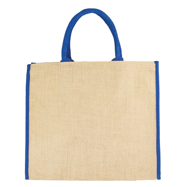 Blue color option for Fresno Eco Friendly Jute Tote Bags